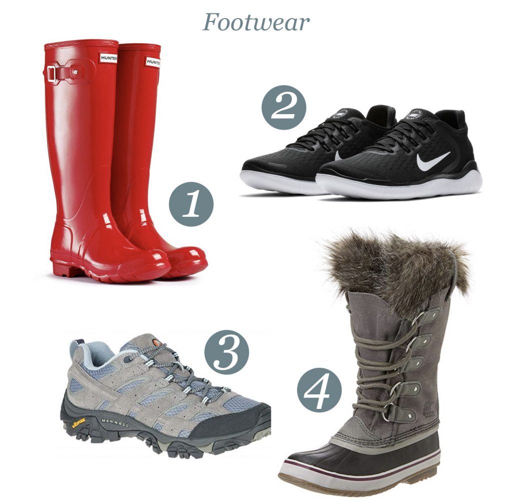 what shoes do I bring on an Alaskan Cruise