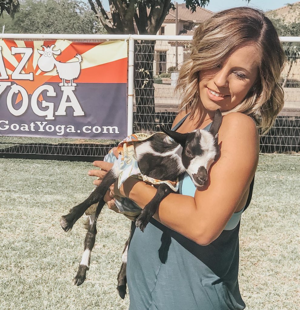 Arizona goat yoga