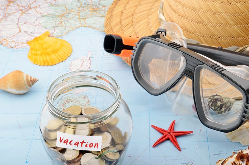 save money for travel, vacation funds, travel budget