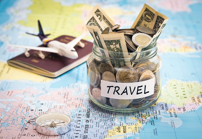 save money for travel, vacation funds, travel budget