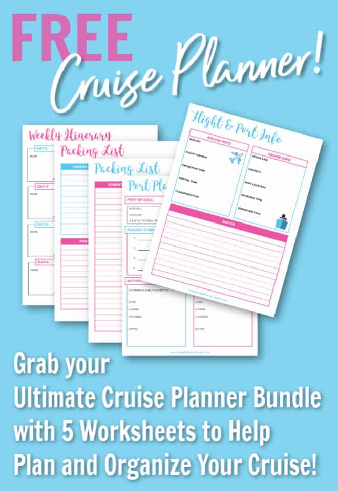 cruise packing list, cruise planner, cruise travel guide, FREE, printable