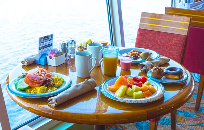 cruise ship buffet breakfast