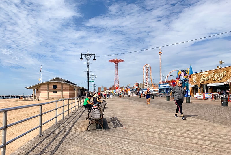 the boardwalk at coney island