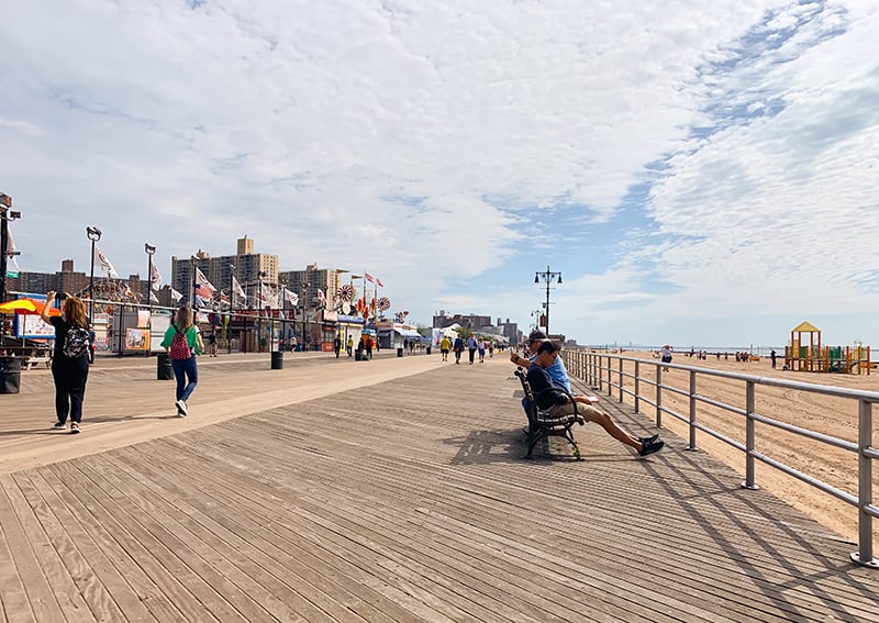 the boardwalk at coney island