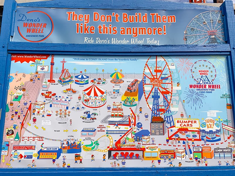 map of luna amusement park, new york city