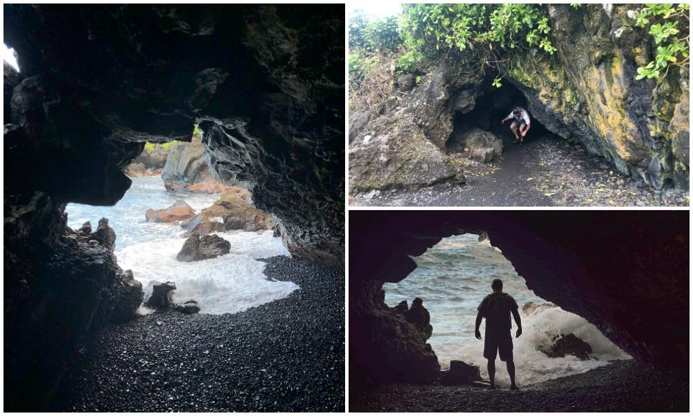 black sand beach, Maui