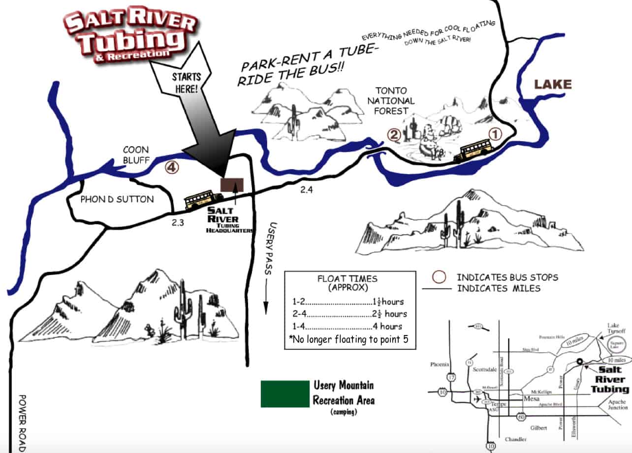 Salt River Tubing Map