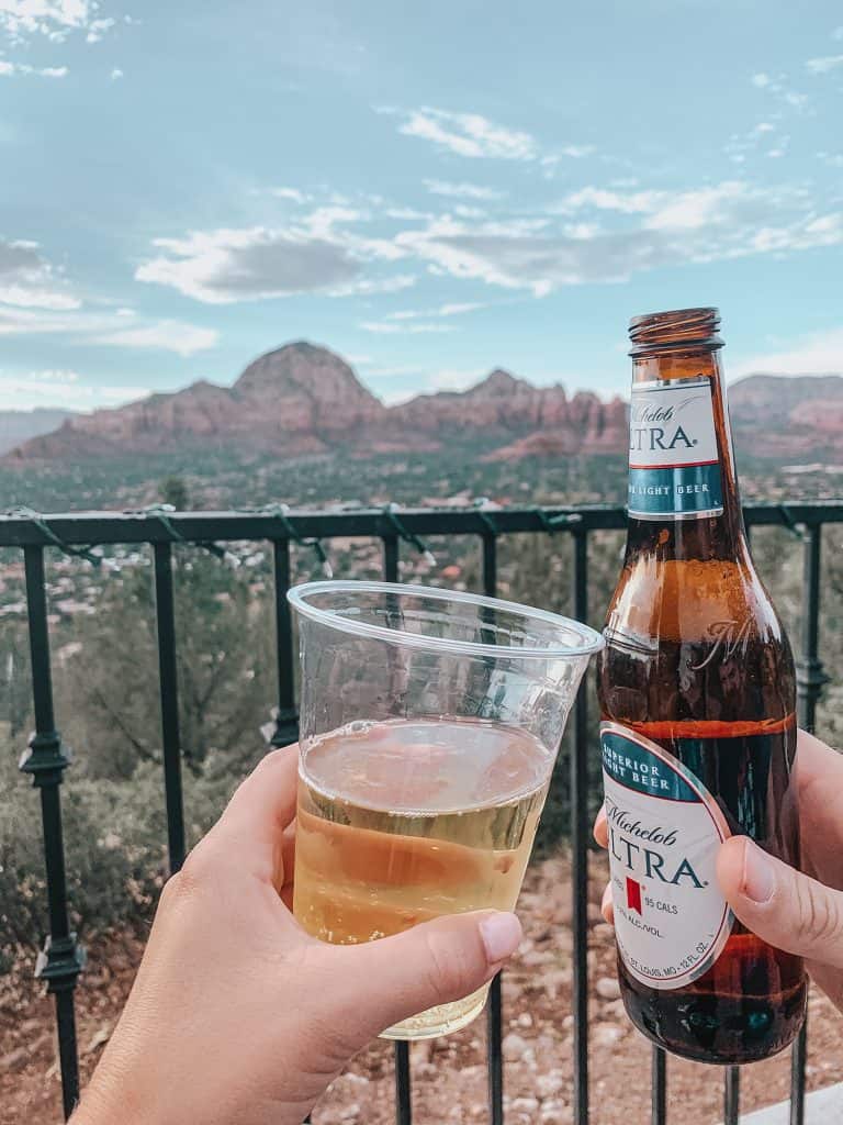 Drinks at a Sedona do-friendly resort