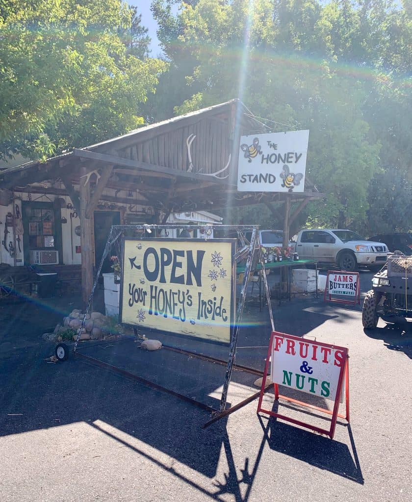 The honey stand in Pine Arizona