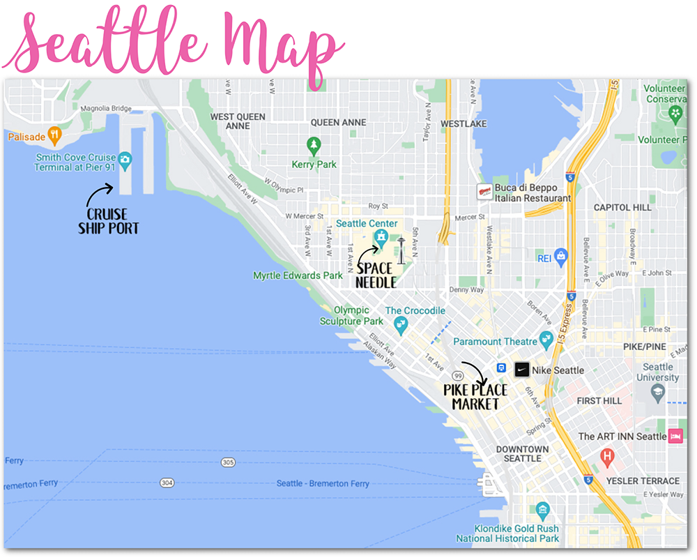 Seattle Map Pre-cruise