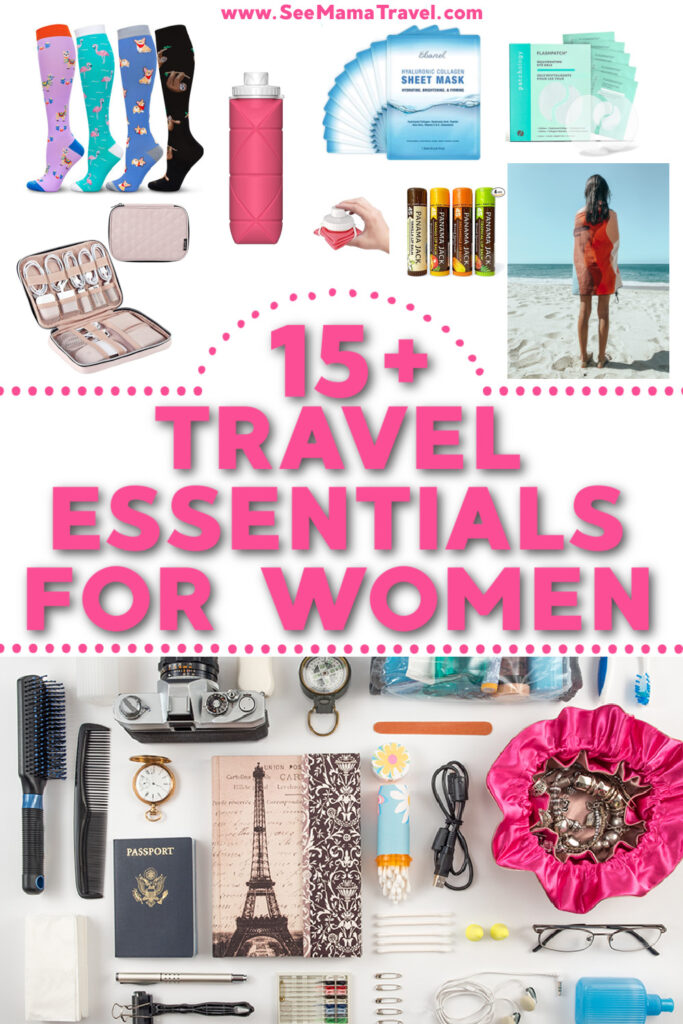 Travel Essentials for women. What to pack. Long flight essentials